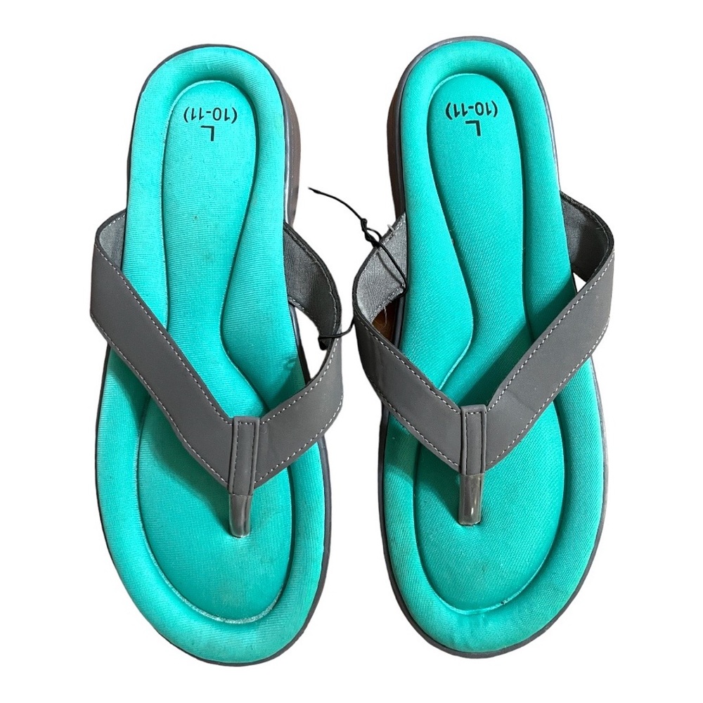 NWOT Vegan Leather Flip Flop Sandals Shoes 10 - 11